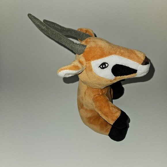 Curto Toy Brown Antelope Plush 7.5"  Stuffed Animal Toy Sewn Eyes - Picture 3 of 7